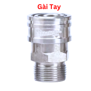 Khớp Nối Nhanh 1/4 Ren 22mm Inox Cho Dây Máy Rửa Xe Cao Áp Phụ Kiện Máy Rửa Xe