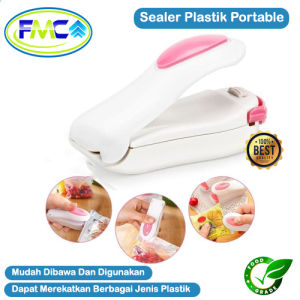 Perekat Plastik Mini Sealer Snack Alat Pres Plastik Perekat Segel Makanan Serbaguna