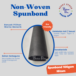 Kain Spunbond 100gsm Puring Furing Bahan Goodie Bag 100 x 160 cm Hitam