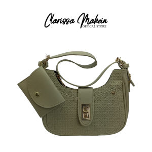 CLARISSA MAHEIN Tas Wanita Shoulder Bag Selempang Model Kekinian Tas Slingbag Tas Slempang Korean Style bahan Tikar Jessica CMSBB012M