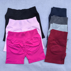 ZEEMIN 4.5" Seamless Shorts Ribbed Yoga Shorts Women Flex Scrunch Bum Gym Shorts Booty Running Short Butt Lifting Workout Pants