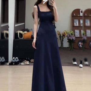 Maillard Fashion Design Temperament Solid Color Waistband Dress Womens Mid Length A-line Skirt