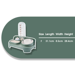HamshMoc Cat Dining Set Stainless Steel Bowls Non-Slip Base Removable Design Food Grade Materials Filter System