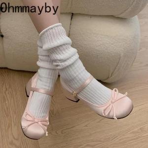 2026 Spring Autumn Mary Jane Shoes Fashion Shallow Round Toe Mid Heel Shoes Ladies Elegant Outdoor Single Pumps Shoes2026