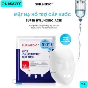 [TEM PHỤ+VAT] Mặt Nạ Vi Sợi Làm Dịu Phục Hồi Cấp Ẩm Hàn Quốc SUR.MEDIC Super Hyaluronic 100 Aqua Mask 30g/miếng