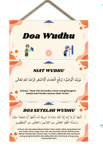 PAJANGAN DINDING DOA WUDHU HIASAN DINDING