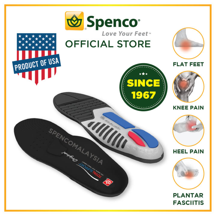 100% Original Spenco Total Support Original Insole Orthotic Arch