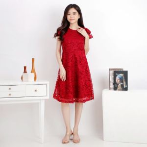 (REALPICT) Dress Pesta Kondangan ERIKA brukat bridesmaid