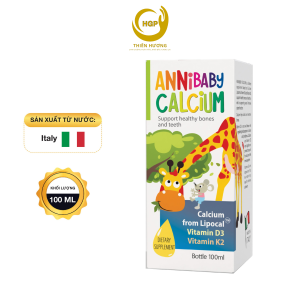 ANNI BABY CALCIUM hộp 100ml – Hỗ trợ bổ sung Canxi Vitamin D3 K2 cho cơ thể. Hỗ trợ sức khỏe xương và răng
