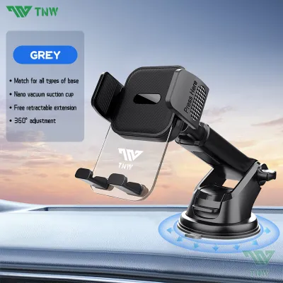 TNW Car Phone Holder 360° Rotation Suction Cup Type Car Holder for Dashboard Windscreen Mount Phone Anti Shaking Fixed Shockproof