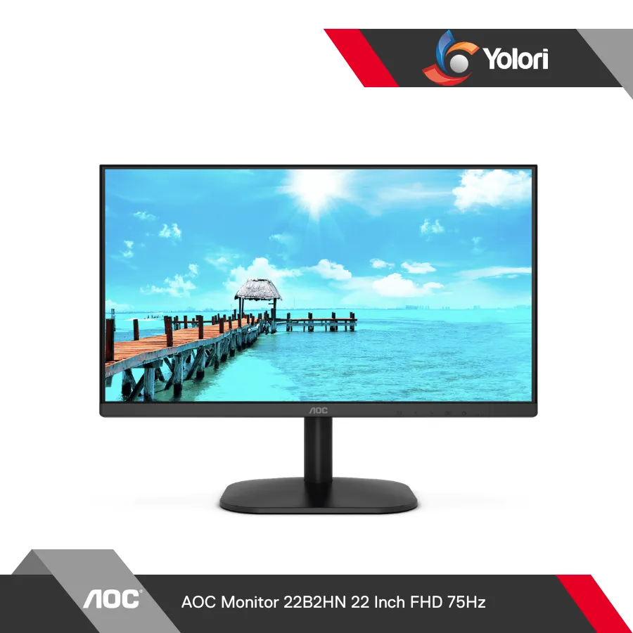 AOC Monitor 22B2HN 22 Inch FHD 75Hz sRGB 101% HDMI VGA VESA