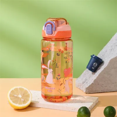 Botol Minum Anak Karakter 600ml BPA FREE/ Botol Minum Sedotan Anak Sekolah TK SD SMP