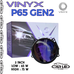 COMBO PAKET KOMPLIT LAMPU LED LASER PROJECTOR PROJIE BiLED 3 INCH MOBIL MOTOR BLUE PURPLE LENS VINYX P65 Gen2 FLAT