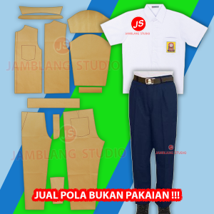 Pola Instan Seragam SMP [ Pola Baju Jamblang Studio ] [ Bukan Pakaian ]