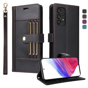 For Samsung Galaxy A53 A52S A52 A73 A72 A33 A32 A23 A13 A12 5G Cover Samsung A52 A32 A51 A71 4G Phone Case Magnetic Leather Wallet Card Slot Couples Flip Cover Casing