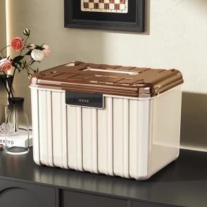 Sacesr Password Storage Plastic Lock Organizer Boxes Multifunctional Accessory Organizing Bins Stackable Portable Cases with Lid 9R3H1