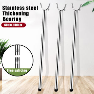 Stainless steel Adjustable Clothes Pole Fork Scalable Pole Closet Stick Pole Clothes Hook Picker (Panungkit)