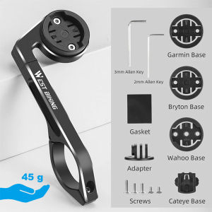 West Biking Barfly Mounting GPS Holder Lampu Gantung Bike Computer Pro Mounting Stem Ceiling Bracket Bracket GoPro Sepeda Gowes Bracket Handlebar Roadbike Mounting HP MTB Handgrip MTB Barfly GPS Igpsport Barfly Stem Speedometer Sepeda Roadbike Holder Lamp