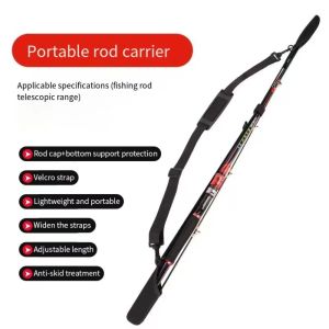 LLCY Band Fishing Rod Holder Strap Tie Holder Strap Wear-resistant Carp Fishing Rod Belt Protector Splash-resistant Protective Sleeve Fishing Tool Accessories