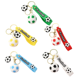 Creative Sports Event Simulation Large Football Keychain Trendy Couple Key Chain Car Keybag Pendant Decoration