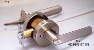 Khóa tròn gạt Howard 9805 màu trắng inox - BH 24 tháng