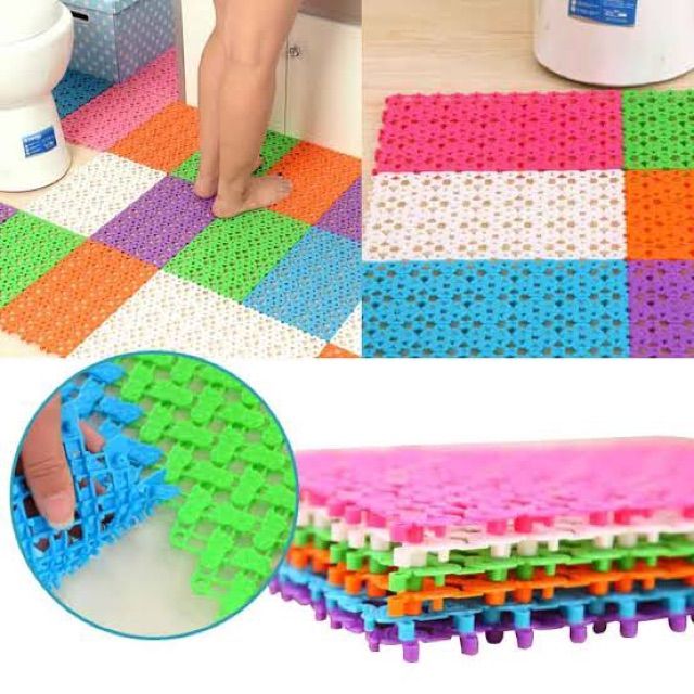 Batmats Carpet Square PVC Home Kitchen Floormat for Toilet Puzzle Mat
