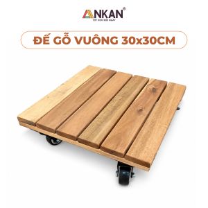 Đế Lót Chậu Trồng Cây Bằng Gỗ Có Bánh Xe Đa Dụng Di Chuyển Chậu Nặng Dễ Dàng Tải Trọng 120Kg