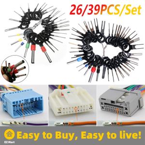26/39pcs Auto Terminals Ejector Kit Needle Retractor Terminals Removal Key Tool Set Terminal Connector Removal Car Terminal Retractor for Car Sheet Stylus