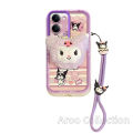 Phone Case VIVO Y04 Y29s Y39 5G Y29 4G Cute Colour 3D Plush Cartoon Casing Lens Protection Silicone Soft Back Cover with Dolls Lanyard. 