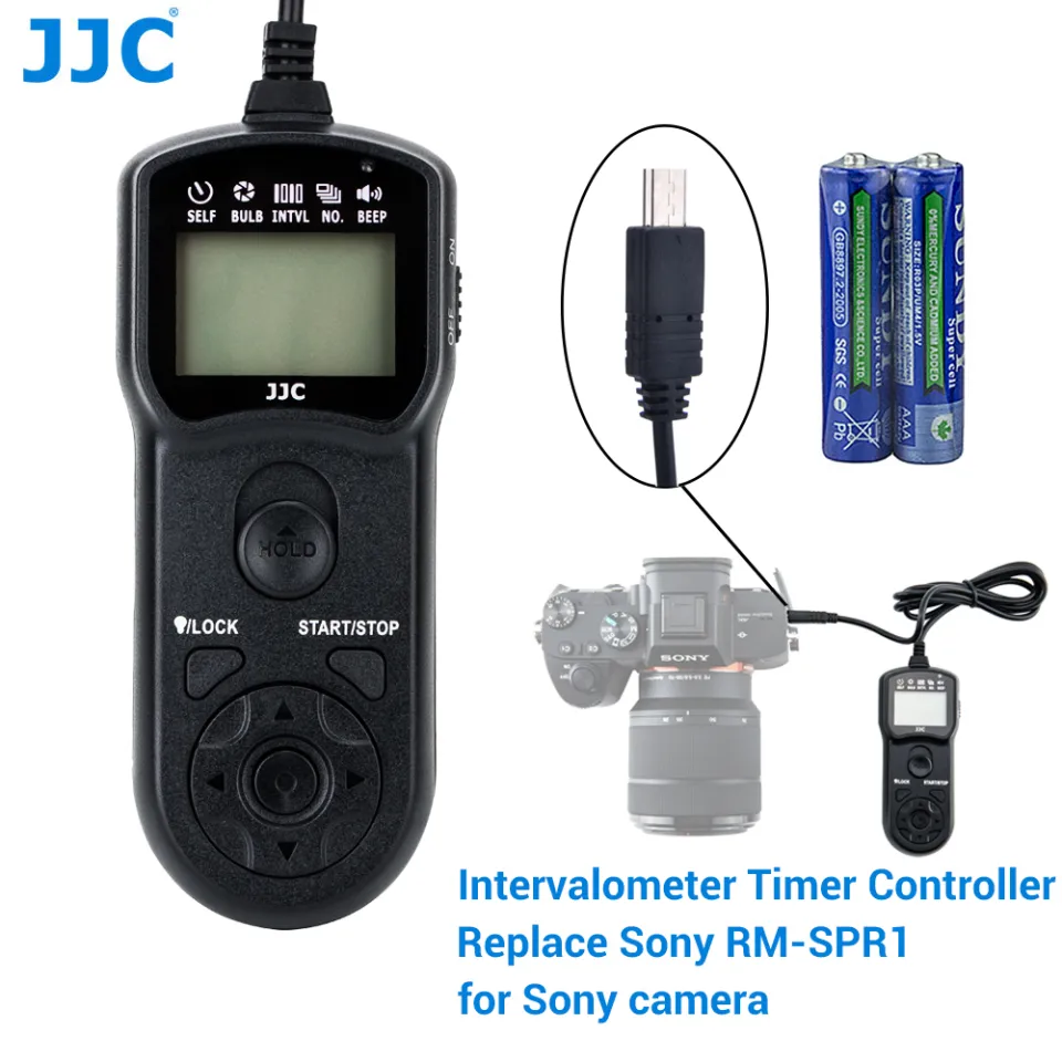 JJC LCD Timer Remote Control For Sony A7III A7RIV A9II A58