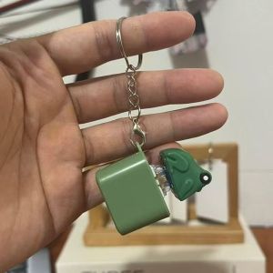 Creative Mine Seagull Sound & Light Keychain Stress Relief Mechanical Button Fidget Toy Luminous Decompression Keyboard Key Pendant
