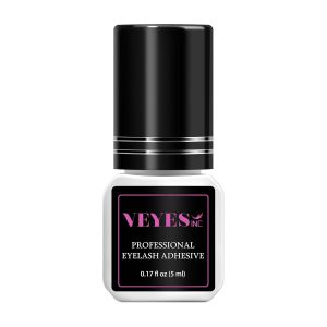 VEYES INC Eyelash Extension Glue - Extra Strong Professional Lash Glue 5ml    1 Sec Drying time    Retention - 8 Weeks    Black Adhesive for Semi-Permanent Extensions Salon Use for Lash Tech
