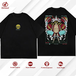 Kaos Distro Anime One Piece Oversize T-hsirt Franky Aesthetic Cotton Combed Premium Terbaru Style Jepang Waifu Lengan Pendek