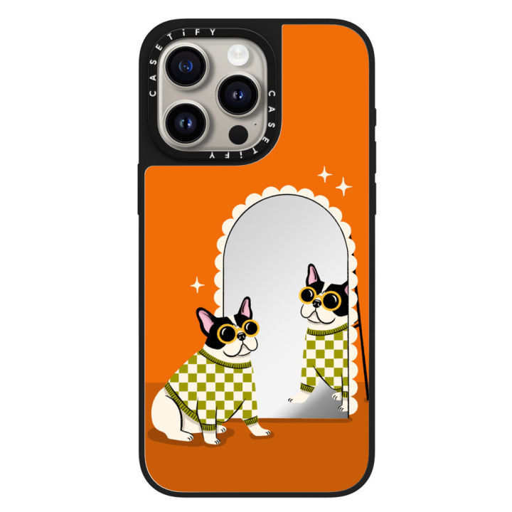 พร้อมส่ง ของแท้ CASETiFY Checkered French Bulldog Mirror Lazada.co.th