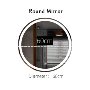 Shiok Living 🚀 LED Smart Bathroom Mirror touch control rectangular/round mirror for living room/bedroom/bathroom