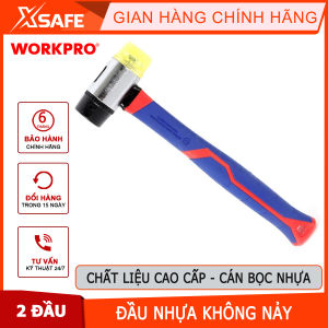 Búa 2 mặt tay đầu nhựa đập không nẩy cán bọc cao su Workpro - WP241036