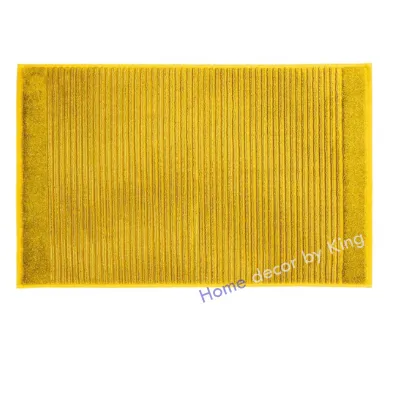 พรมเช็ดเท้า ผ้าฝ้าย 100% สีเหลืองทอง ขนาด 40x60 cm. สินค้าคุณภาพนิ่มถูกใจ