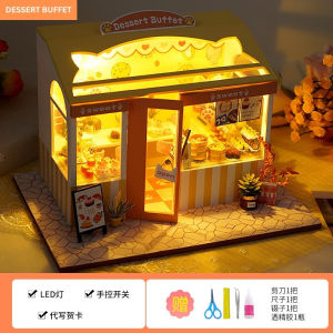 TWH DIY Miniature Toko Sushi Doll House Rumah Boneka Restaurant Sushi Do It Yourself