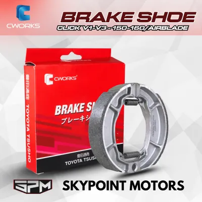CWORKS BRAKE SHOE CLICK 125 V1 V2 V3 CLICK150 160 (9318-131)
