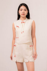 RIMINI - Setelan Wanita Yukensi Tweed Kerah Shanghai Cheongsam XS-XL -YiXiao Set 5169-5230717
