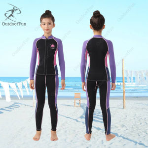 kids 2.5MM Neoprene Split Wetsuit Keep Warm Diving Suit Snorkeling Surfing Swimming Suit Boy Girl Diving Clothes jacket pants  Two-Piece