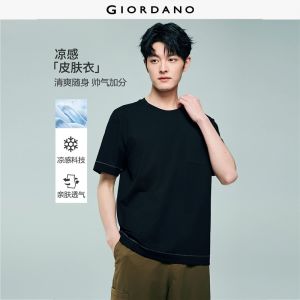 Giordano Beau Monde Men Men High Tech Cool Touch T-Shirt Free Shipping 13026217