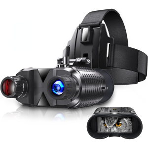 BekinTek 4K Helmet Mountable Night Vision Binoculars Head-mounted Telescope Rechargeable NVG Goggles    Full Dark Observing Optics 8x Digital Zoom 4K Video 36M Photo Support 360P ENV Mode 4 Color Effect
