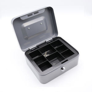 （with Tray）Money Safe Box Portable Steel Small Safety Box with Key Portable Mini Piggy Bank Box of Metal Coin Jewelry Security Box