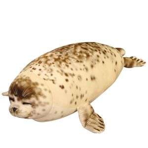 JOJO CASTLE 35-85cm Big Size Sea Lion Plush Toy Soft Stuffed Real Life Animal Seal Pillow Simulation Appease Sleeping Doll Cute Gift for Baby Kids