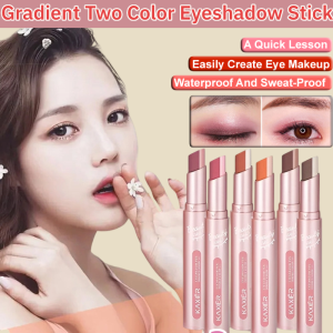 Gradient Two Color Eyeshadow Stick Waterproof and Sweat-Proof Eyeshadow Pen One Stroke Easy Color Lazy Eye Shadow Pen 渐变双色眼影棒