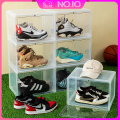 Large shoe box storage stackable shoe rack organizing lalagyan ng sapatos for Sports Shoes High-heeled Shoes. 