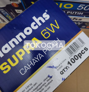 Lampu LED Bohlam Supra Capsul 6w 6watt Hannochs Cahaya Putih 1 DUS 100Pcs