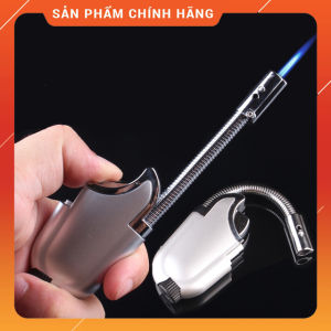 Hộp Quẹt Bật Lửa Khò Vòi 1 Tia Châm Bếp Kiêm Đèn Pin Nhỏ Gọn Tiện Dụng Đẹp Độc Lạ Lửa Khò Mạnh Mẽ - Dùng Gas Cao Cấp