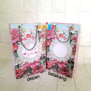 READY Tas Kertas Paper Bag LUSIN Motif Thank You 15x8x25 Souvenir Hampers Wedding Ultah Ulang Tahun LUSINAN isi 12